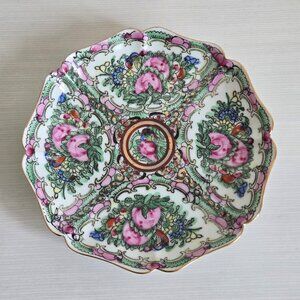 Vintage Famille Rose Style Decorative Hand-Painted Porcelain Plate